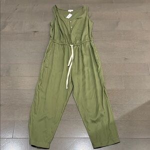 NWT LOFT olive Green Sleeveless Jumpsuit